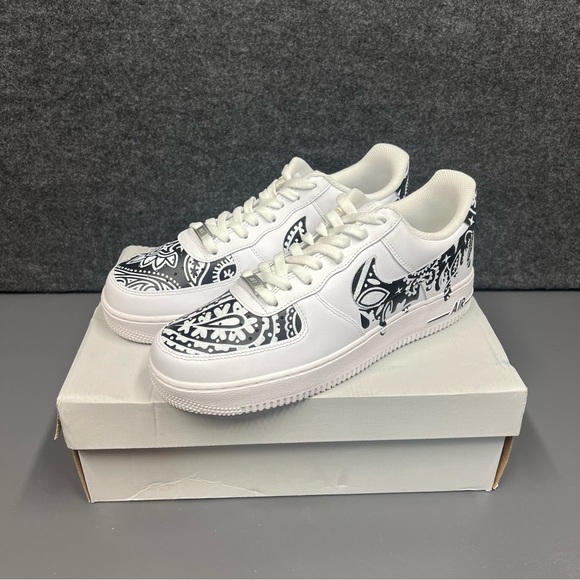 Nike Other - Nike Men’s Air Force 1 Custom “Bandana Drip” Shoes Size 9.5